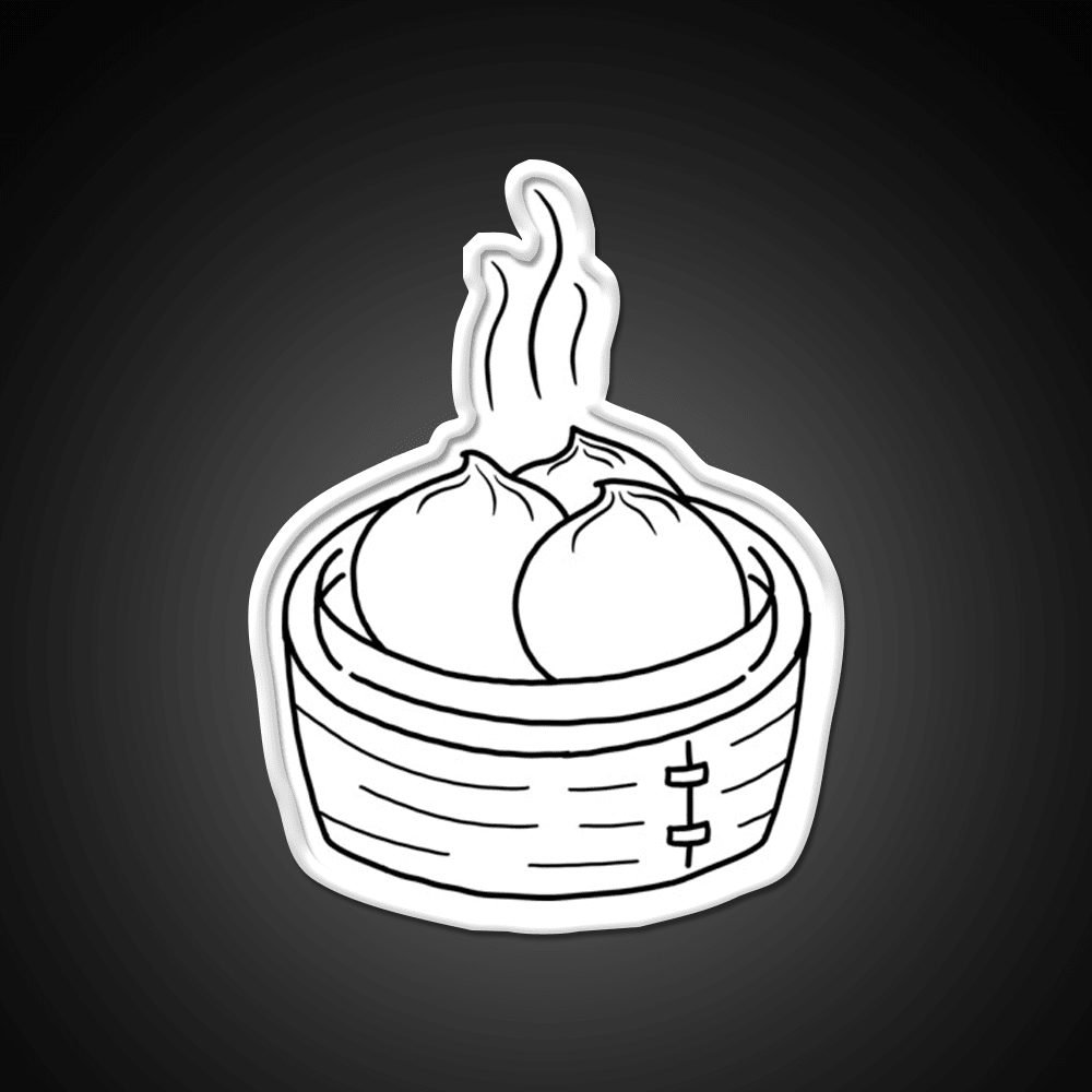 Minimalist Dumpling Led Neon Sign Chinese Food Rgb Color - Shineneon