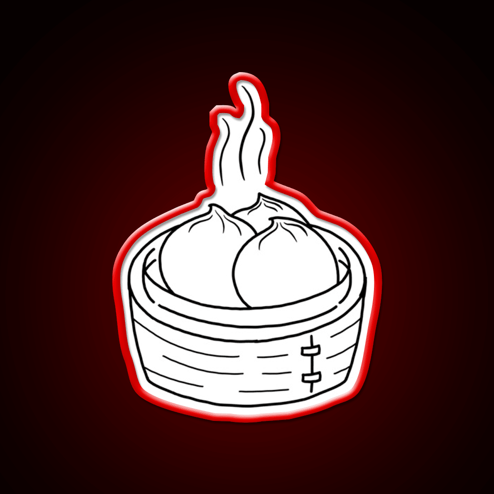 Minimalist Dumpling Led Neon Sign Chinese Food Rgb Color - Shineneon
