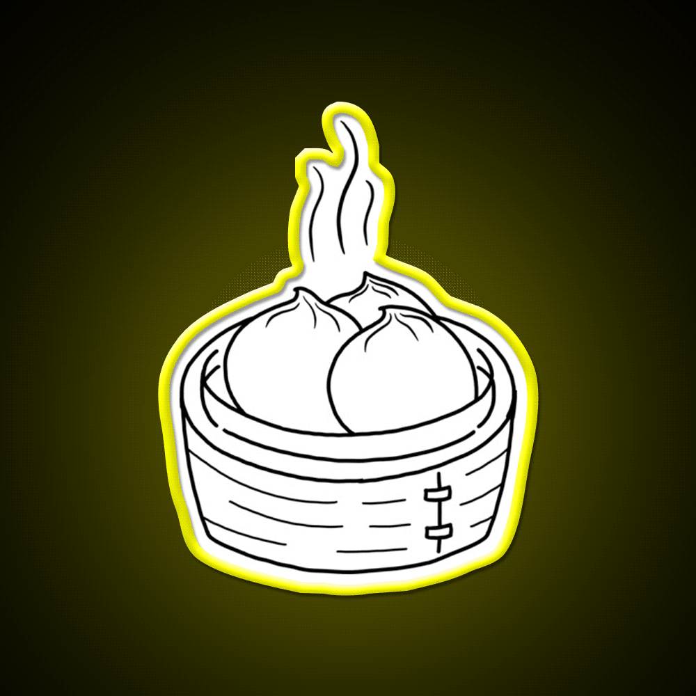 Minimalist Dumpling Led Neon Sign Chinese Food Rgb Color