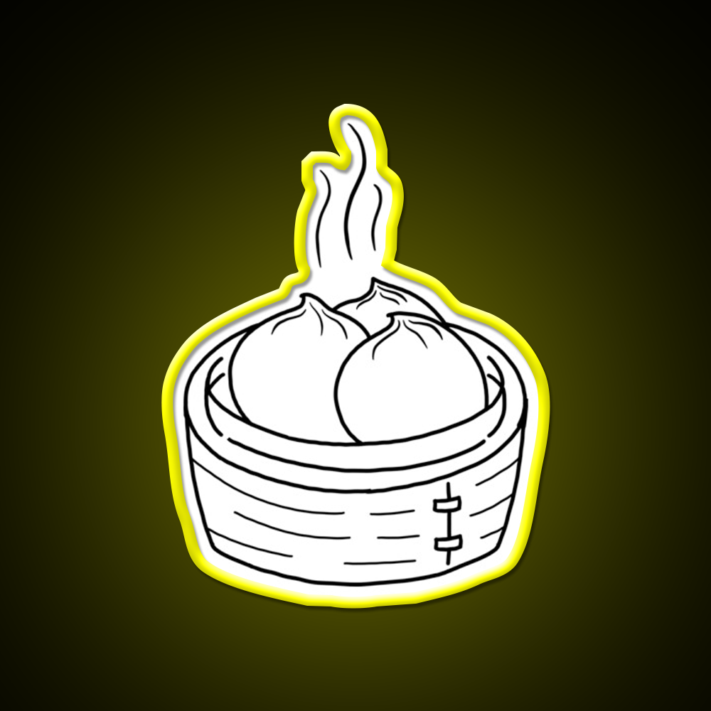 Minimalist Dumpling Led Neon Sign Chinese Food Rgb Color