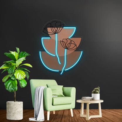 Minimalist Flower Wall Artwork Neon Signs