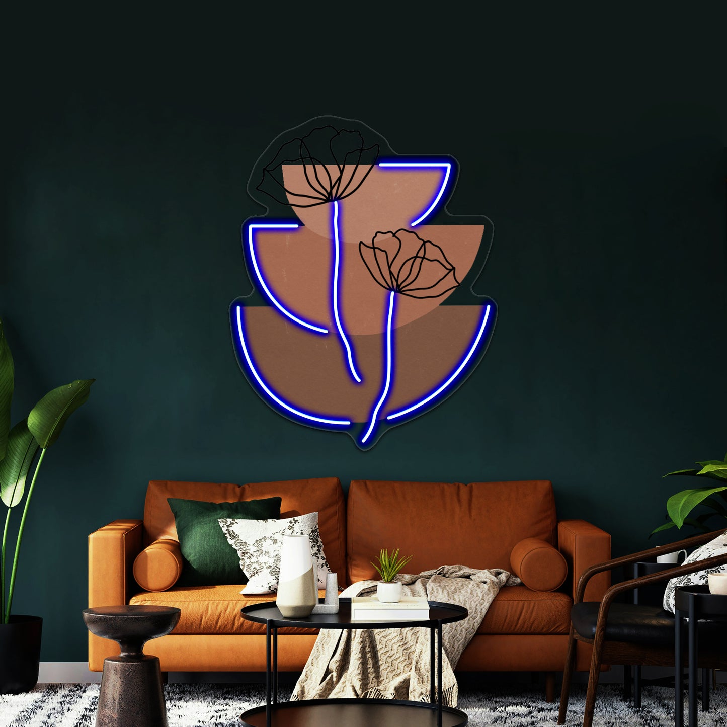 Minimalist Flower Wall Artwork Neon Signs