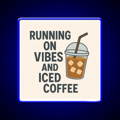 Minimalist Iced Coffee Mood Graphic Cafe Led Neon Sign Espresso Bar Art Rgb Color