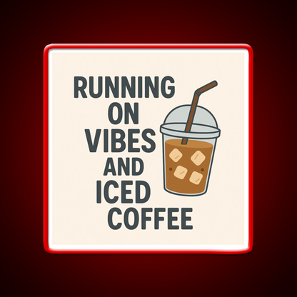 Minimalist Iced Coffee Mood Graphic Cafe Led Neon Sign Espresso Bar Art Rgb Color
