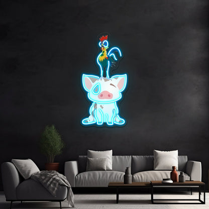 Minimalist Pua Hei Hei Artwork Neon Wall Signs - Shineneon