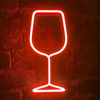 Minimalist Wine Glass Bar Led Neon Sign | Shineneon
