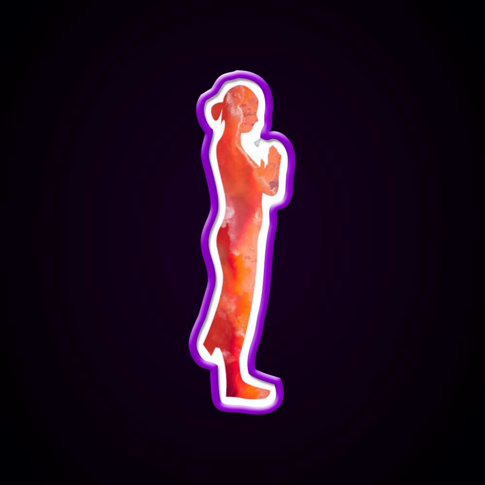 Minimalistic Yoga Illustration Yoga Led Neon Sign Rgb Color - Shineneon