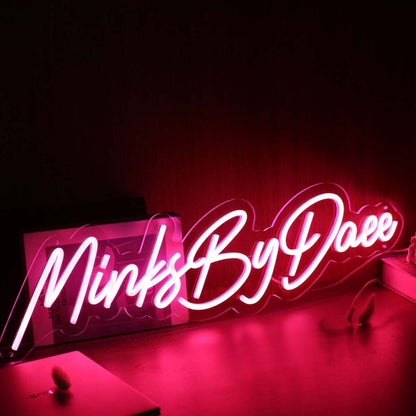 Minks By Daee Red Led Neon Sign - Shineneon