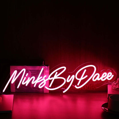Minks By Daee Red Led Neon Sign - Shineneon