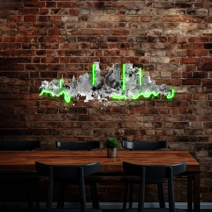 Minneapolis Skyline Artwork Neon Wall Signs - Shineneon