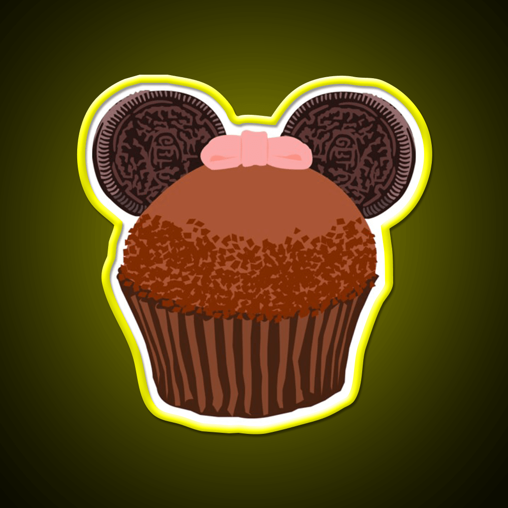 Minnie Cupcake Snack Food Led Neon Sign Rgb Color - Shineneon