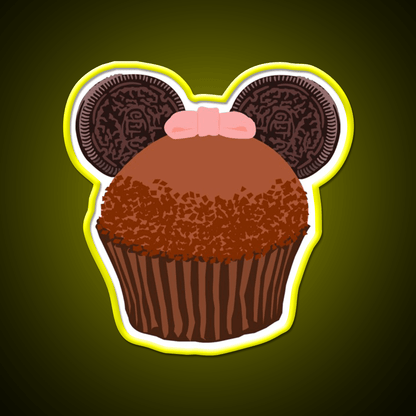 Minnie Cupcake Snack Food Led Neon Sign Rgb Color - Shineneon