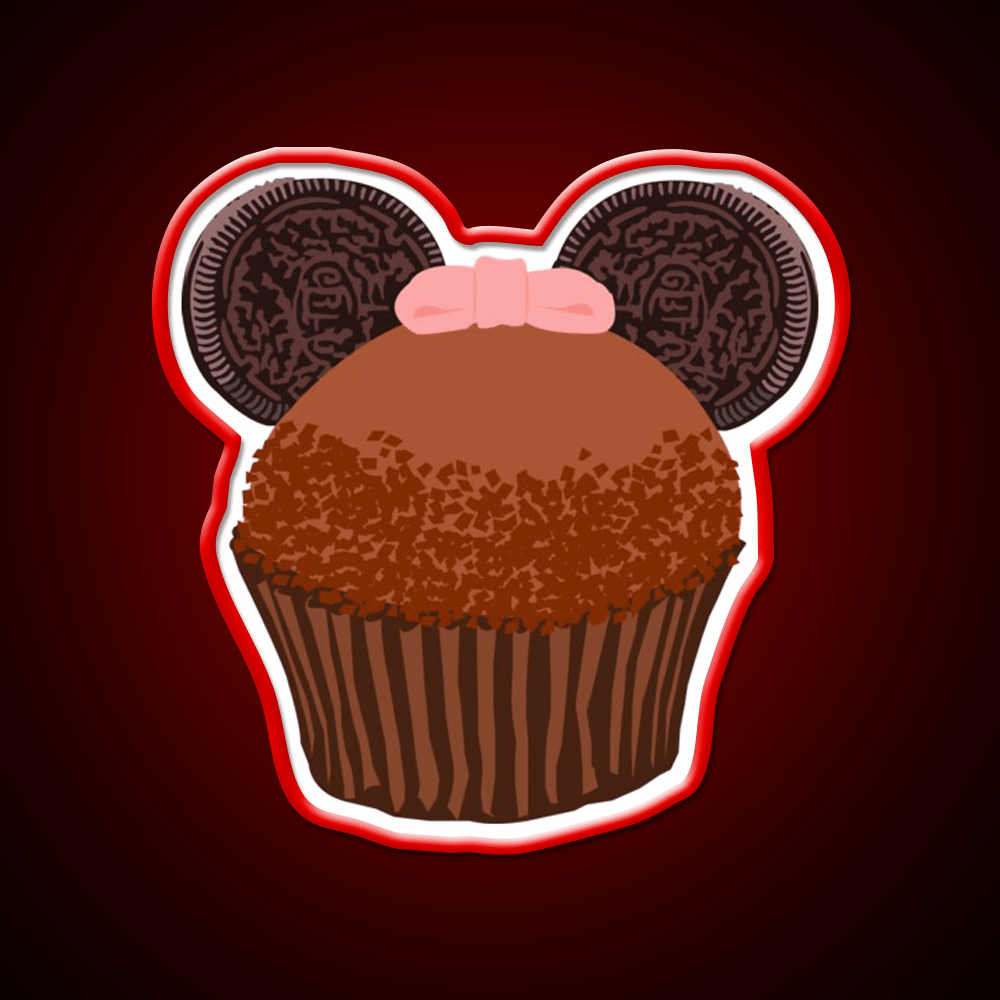 Minnie Cupcake Snack Food Led Neon Sign Rgb Color - Shineneon