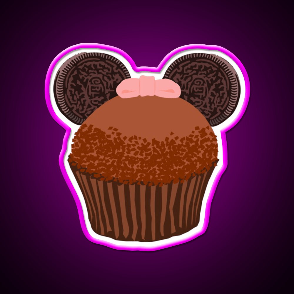 Minnie Cupcake Snack Food Led Neon Sign Rgb Color - Shineneon