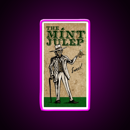 Mint Julep Whiskey Drink Bar Led Neon Sign Rgb Color - Shineneon