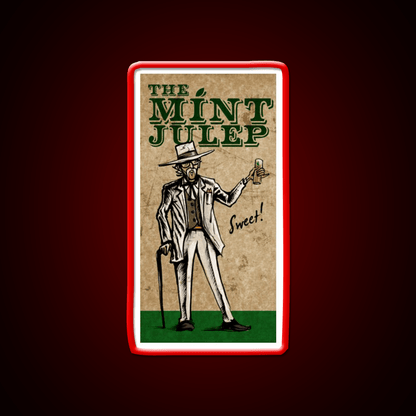 Mint Julep Whiskey Drink Bar Led Neon Sign Rgb Color - Shineneon