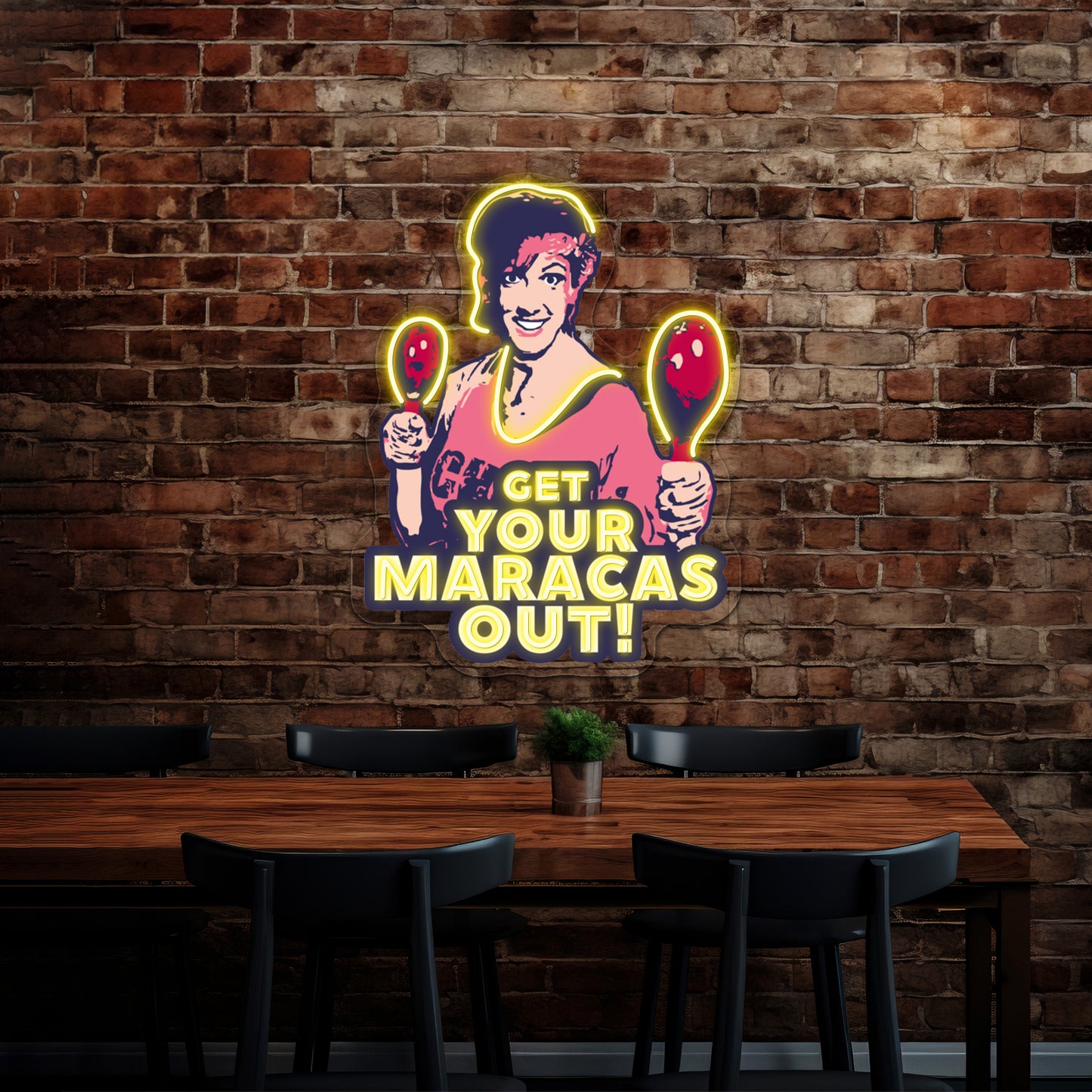 Miranda Hart Get Your Maracas Out Quotespop Artwork Neon Wall Signs