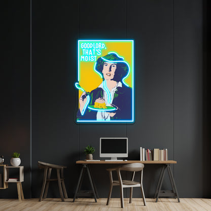 Miranda Hart Moist Pop Art Edition Artwork Neon Wall Signs - Size and dimension reference