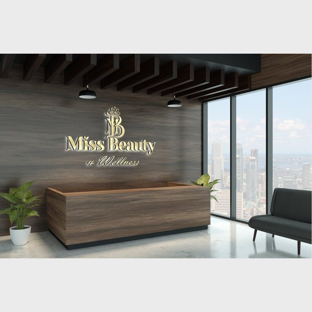 Miss Beauty Wellness Logo 3D Backlit Channel Letters Led Light Sign - Shineneon