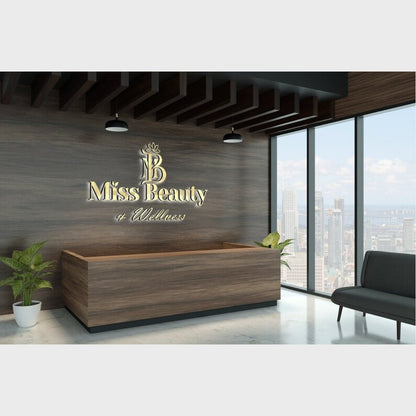 Miss Beauty Wellness Logo 3D Backlit Channel Letters Led Light Sign - Shineneon