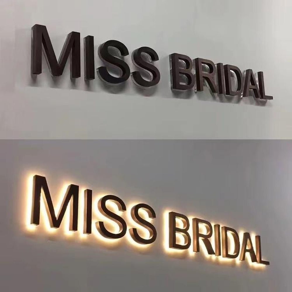 Miss Bridalmiss Bridal 3D Backlit Letters Business Metal Led Sign - Shineneon