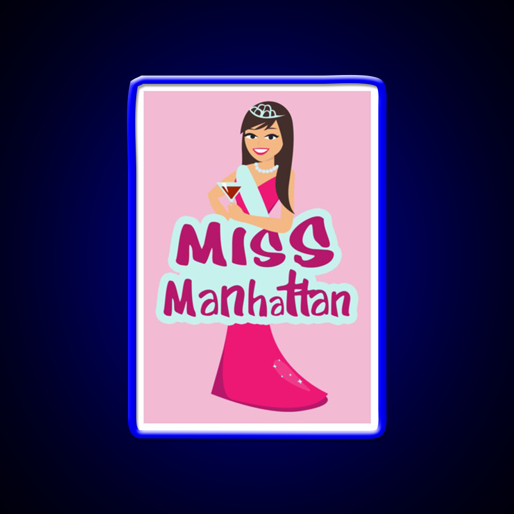 Miss Manhattan Cocktail Bar Decor Led Neon Sign Rgb Color - LED neon sign view 5