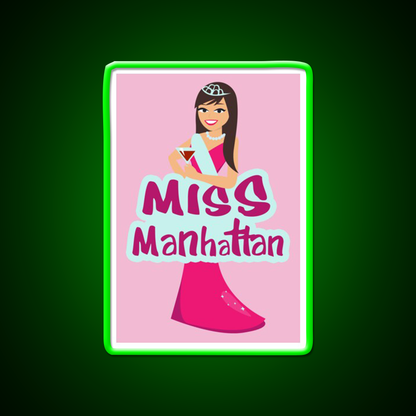 Miss Manhattan Cocktail Bar Decor Led Neon Sign Rgb Color - LED neon sign view 8