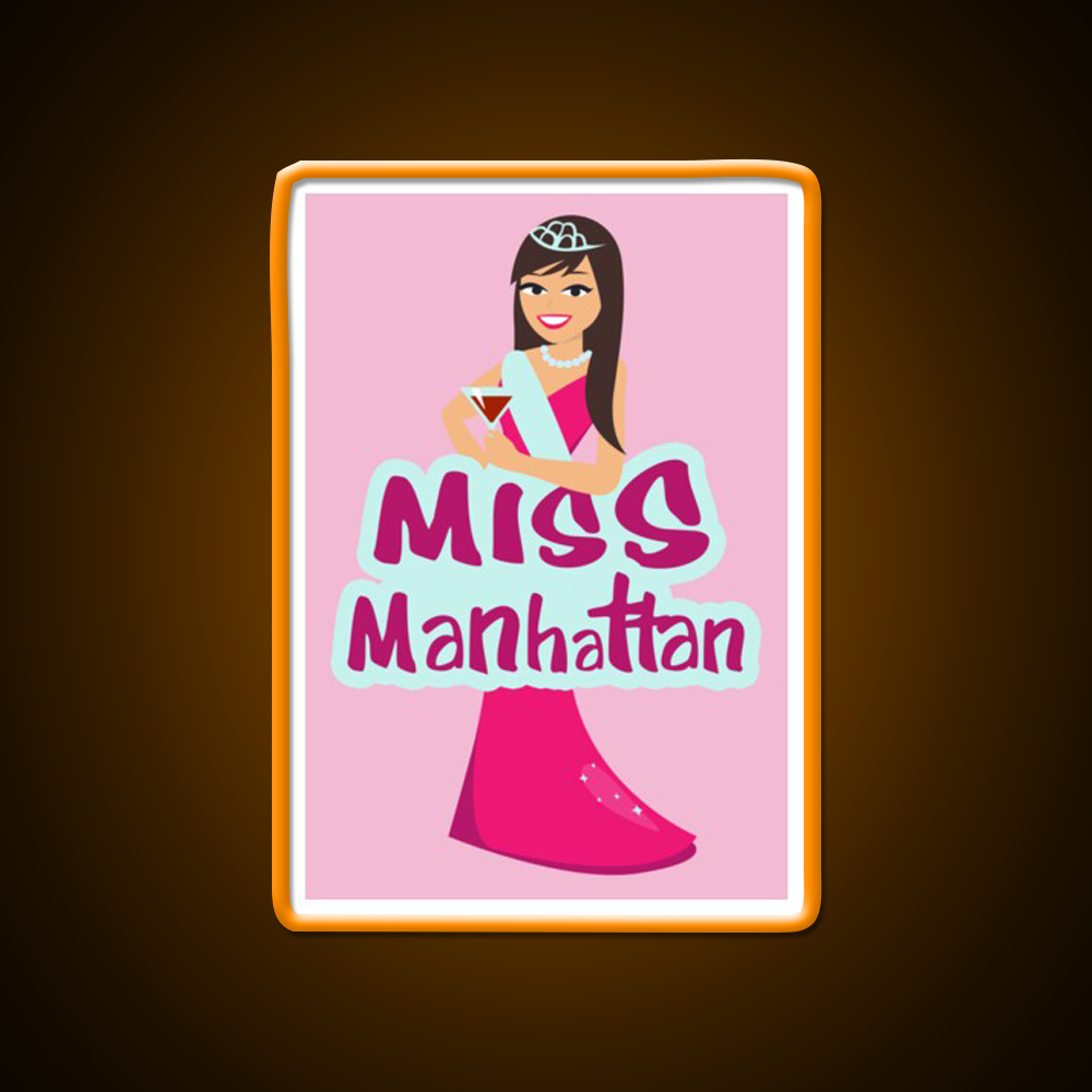 Miss Manhattan Cocktail Bar Decor Led Neon Sign Rgb Color - LED neon sign view 6