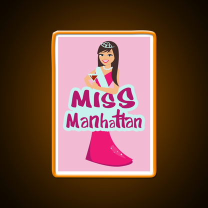 Miss Manhattan Cocktail Bar Decor Led Neon Sign Rgb Color - LED neon sign view 6