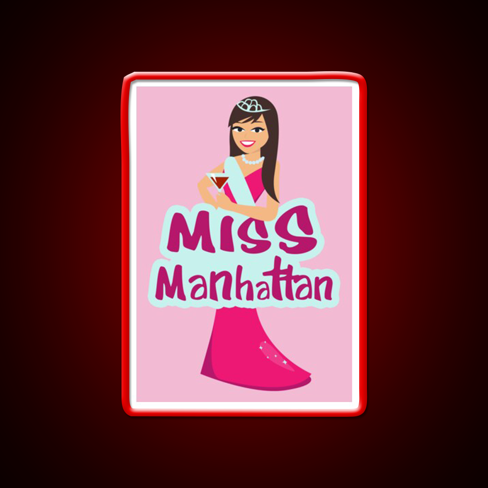 Miss Manhattan Cocktail Bar Decor Led Neon Sign Rgb Color - LED neon sign view 10