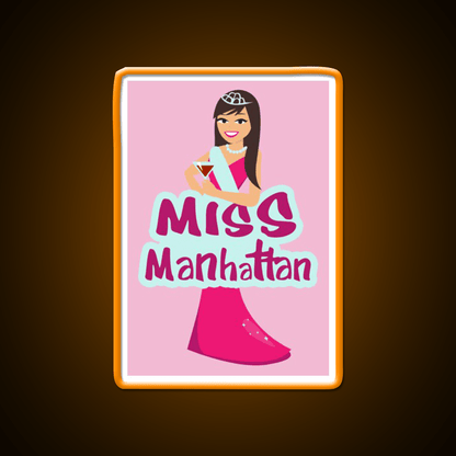Miss Manhattan Cocktail Bar Decor Led Neon Sign Rgb Color - Shineneon