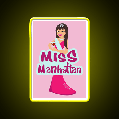 Miss Manhattan Cocktail Bar Decor Led Neon Sign Rgb Color - Shineneon