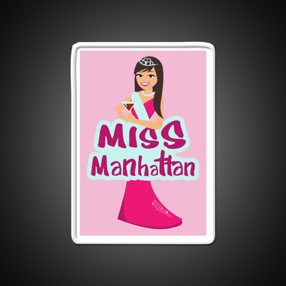 Miss Manhattan Cocktail Bar Decor Led Neon Sign Rgb Color - Shineneon