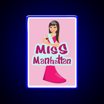 Miss Manhattan Cocktail Bar Decor Led Neon Sign Rgb Color - Shineneon
