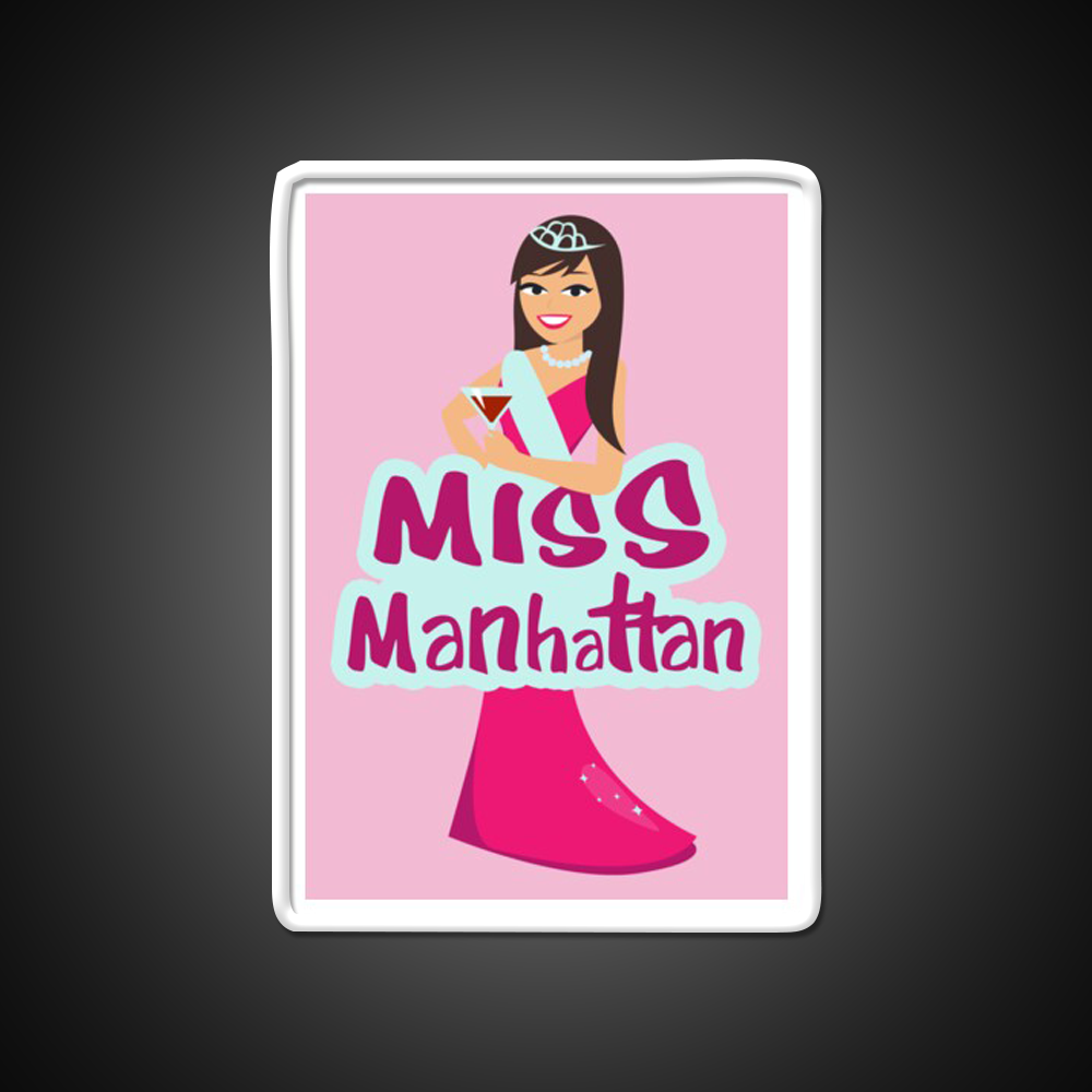 Miss Manhattan Cocktail Bar Decor Led Neon Sign Rgb Color - LED neon sign view 11