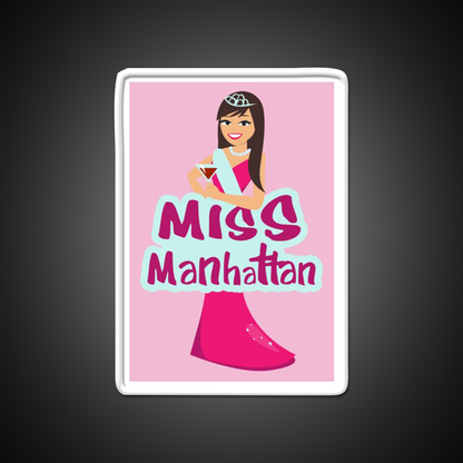 Miss Manhattan Cocktail Bar Decor Led Neon Sign Rgb Color - LED neon sign view 11