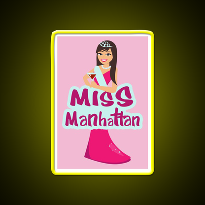 Miss Manhattan Cocktail Bar Decor Led Neon Sign Rgb Color - LED neon sign view 7
