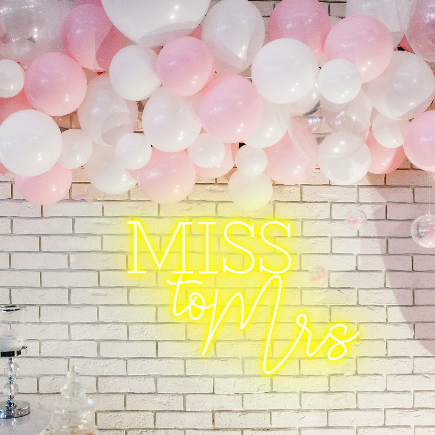 Miss To Mrs Bridal Transition Beautifully Lit In Neon | Shineneon