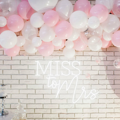 Miss To Mrs Bridal Transition Beautifully Lit In Neon | Shineneon