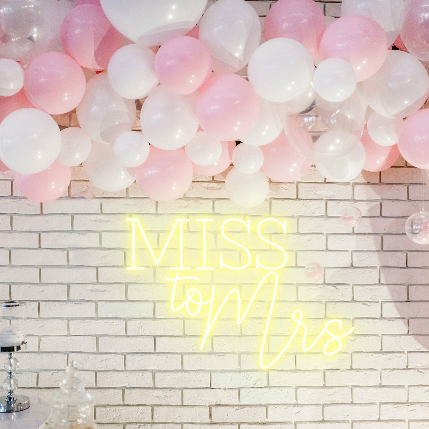 Miss To Mrs Bridal Transition Beautifully Lit In Neon | Shineneon