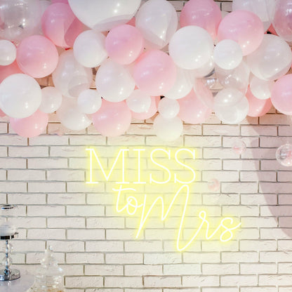 Miss To Mrs Bridal Transition Beautifully Lit In Neon | Shineneon