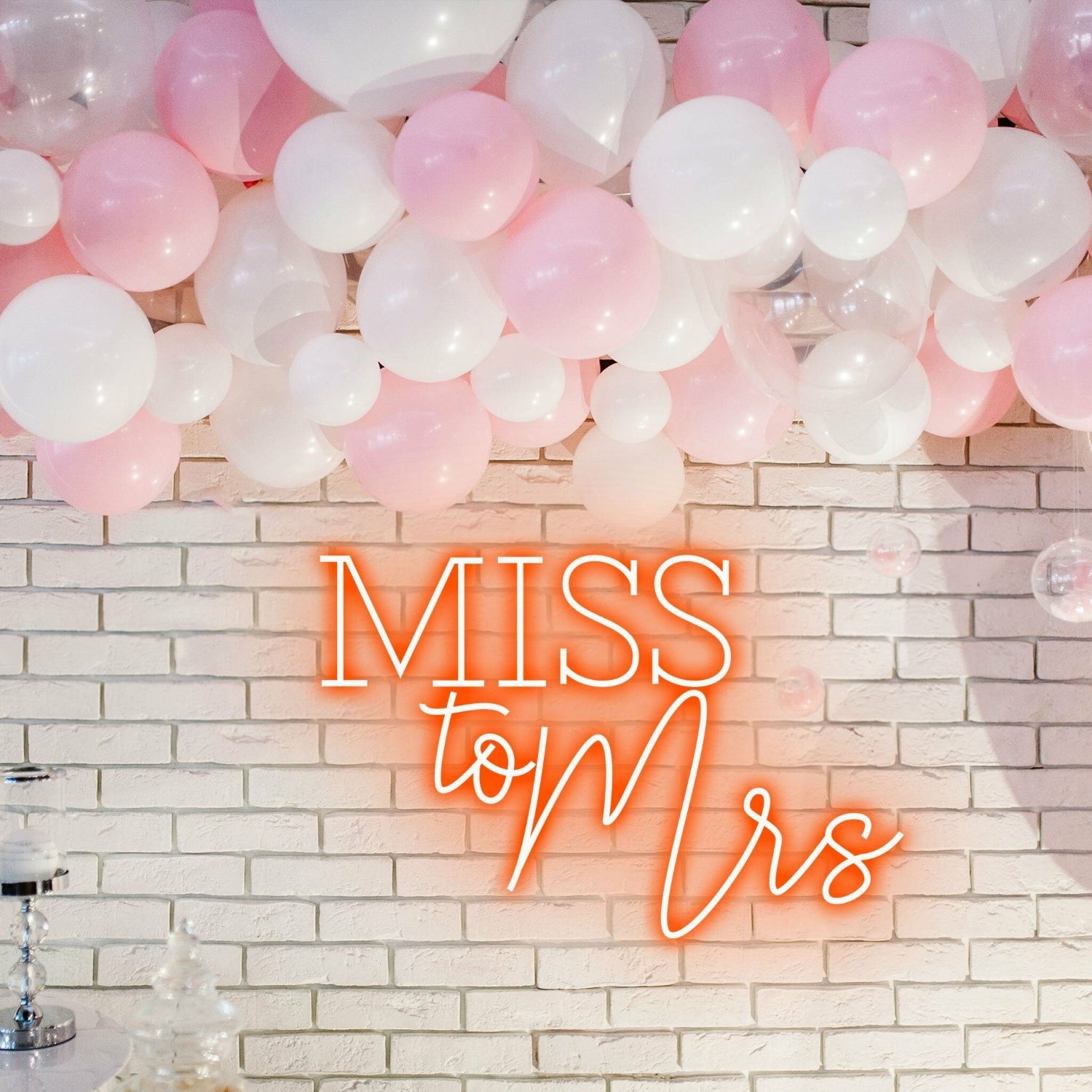 Miss To Mrs Bridal Transition Beautifully Lit In Neon | Shineneon
