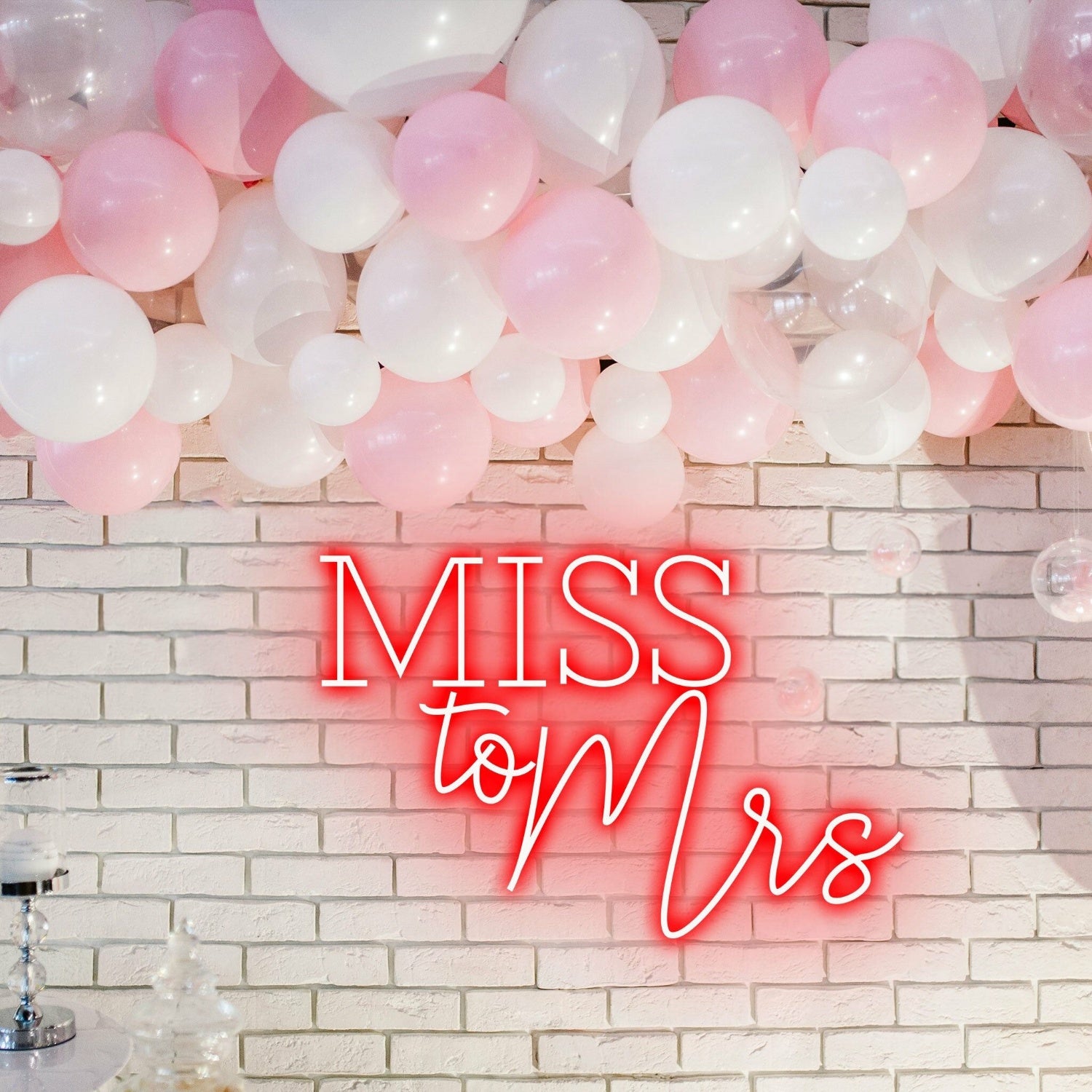 Miss To Mrs Bridal Transition Beautifully Lit In Neon | Shineneon