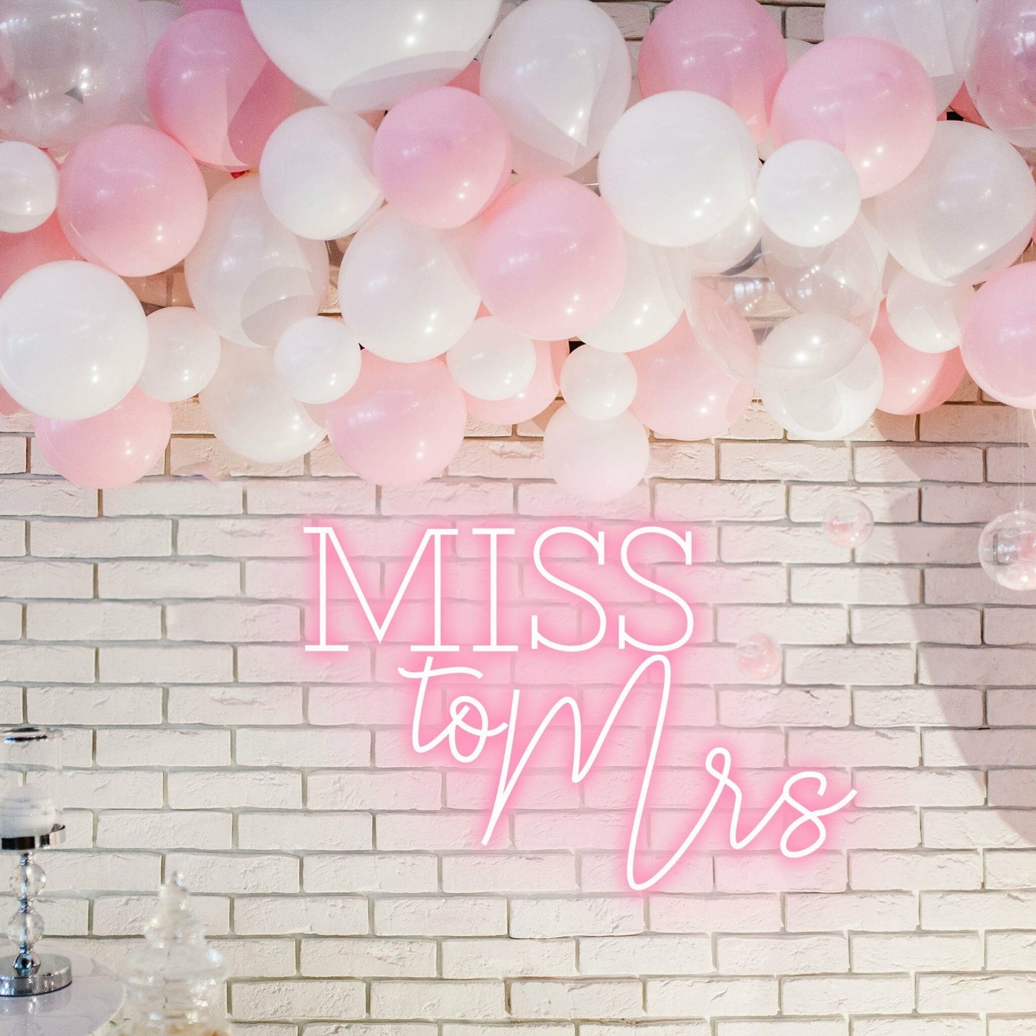 Miss To Mrs Bridal Transition Beautifully Lit In Neon | Shineneon