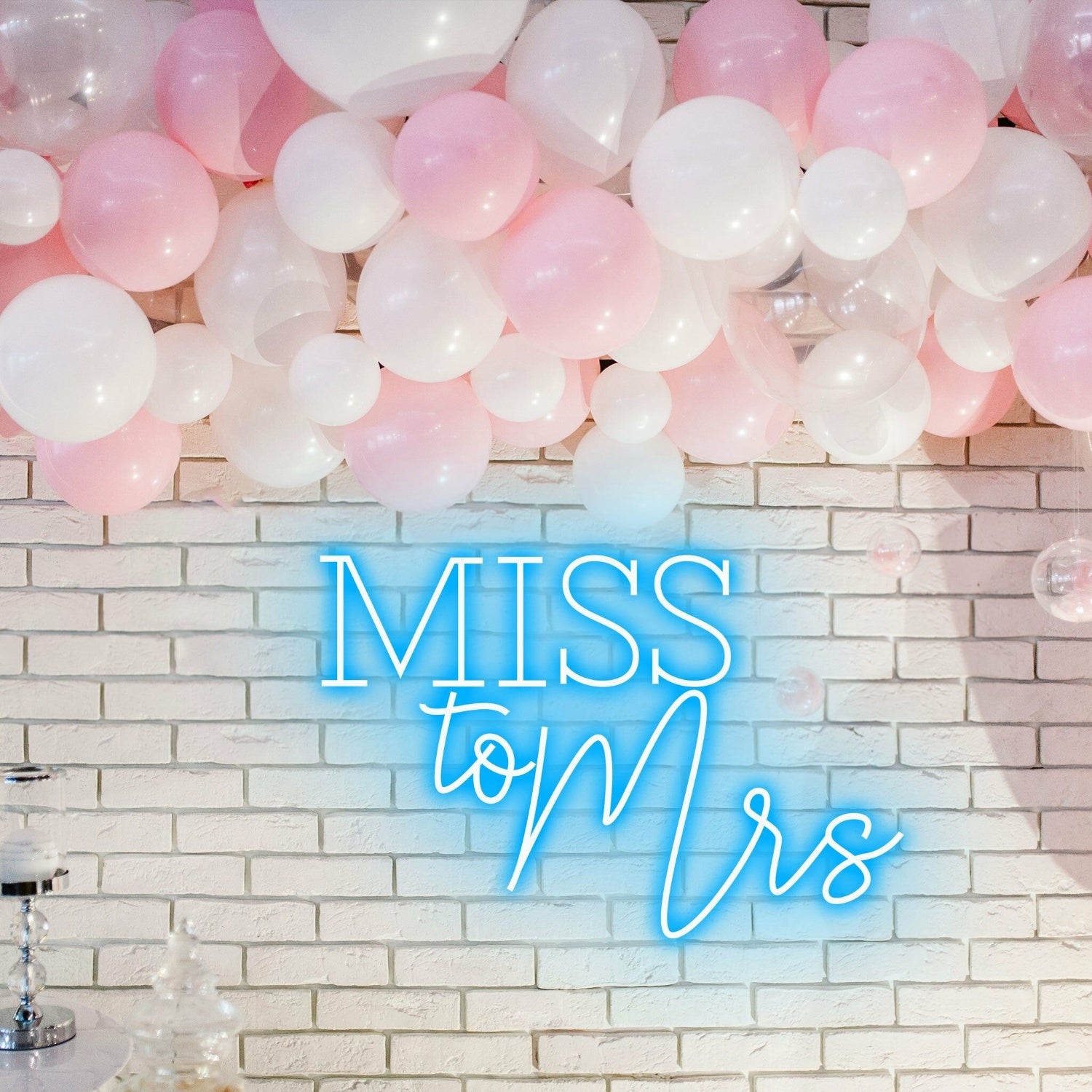 Miss To Mrs Bridal Transition Beautifully Lit In Neon | Shineneon