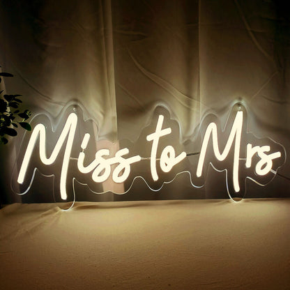 Miss To Mrs Wedding Neon Sign | Shineneon