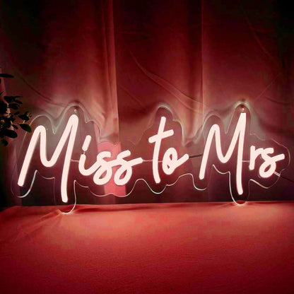 Miss To Mrs Wedding Neon Sign | Shineneon