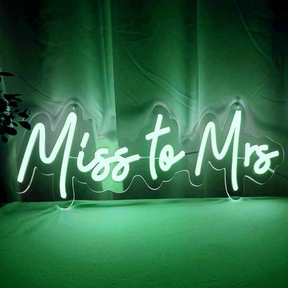 Miss To Mrs Wedding Neon Sign | Shineneon