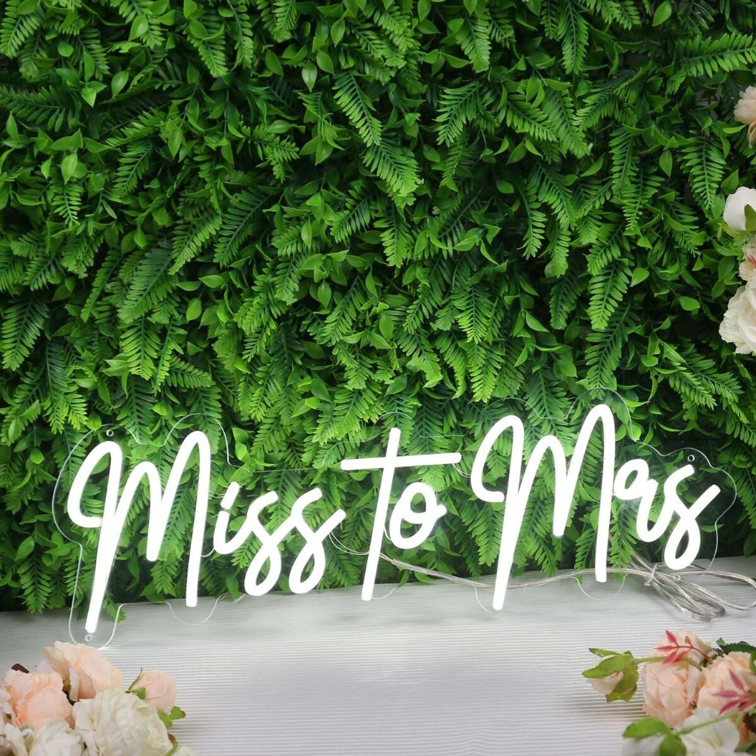 Miss To Mrs White Led Neon Sign - Shineneon