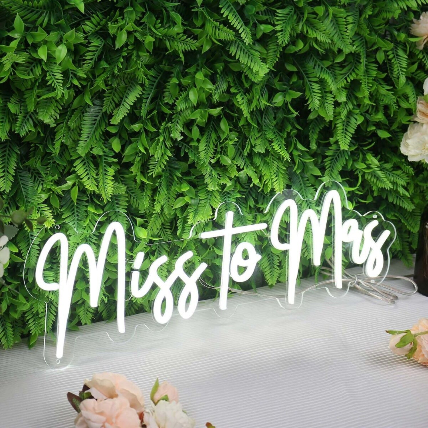 Miss To Mrs White Led Neon Sign - Shineneon
